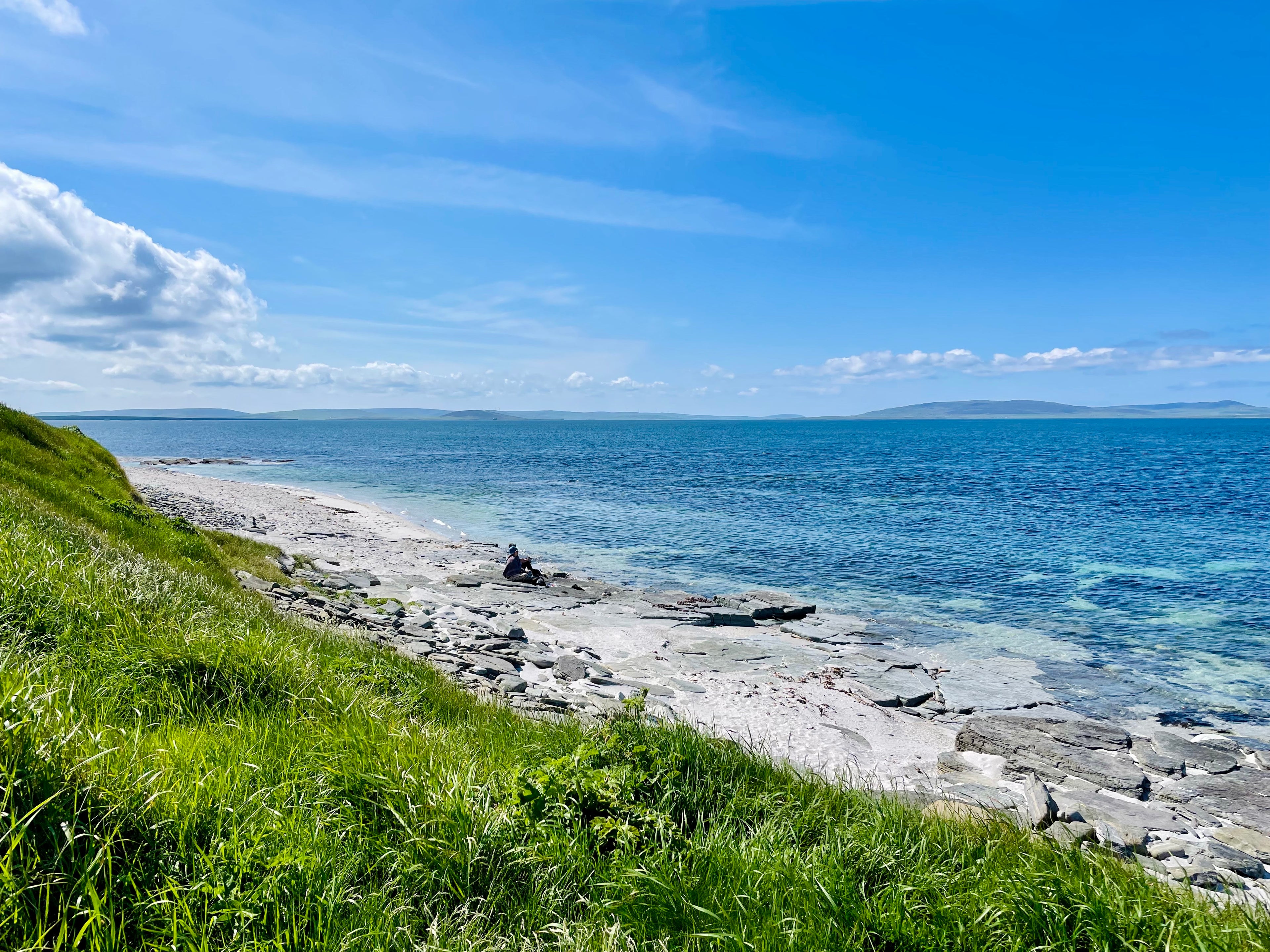 white sand beach in Shapinsay Orkney Scotland